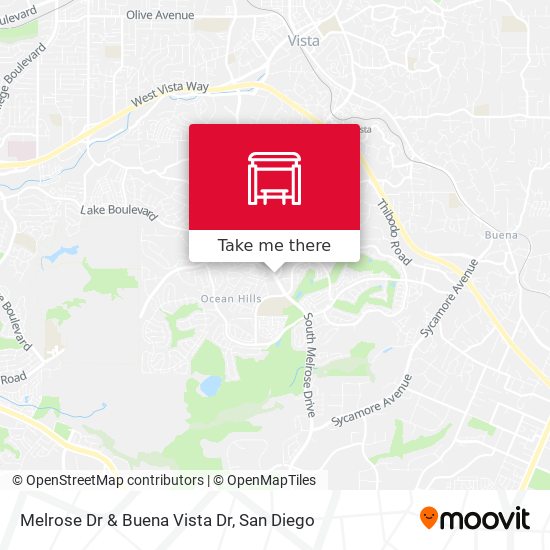 Melrose Dr & Buena Vista Dr map