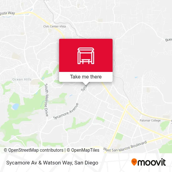Sycamore Av & Watson Way map