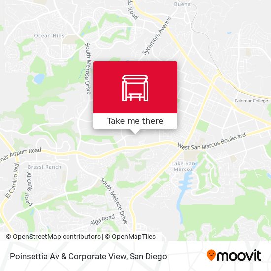 Poinsettia Av & Corporate View map