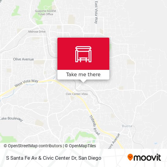 S Santa Fe Av & Civic Center Dr map