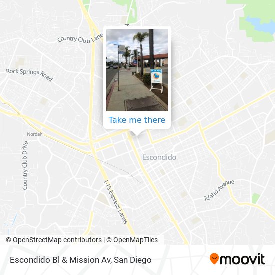 Mapa de Escondido Bl & Mission Av