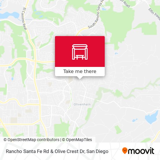 Rancho Santa Fe Rd & Olive Crest Dr map
