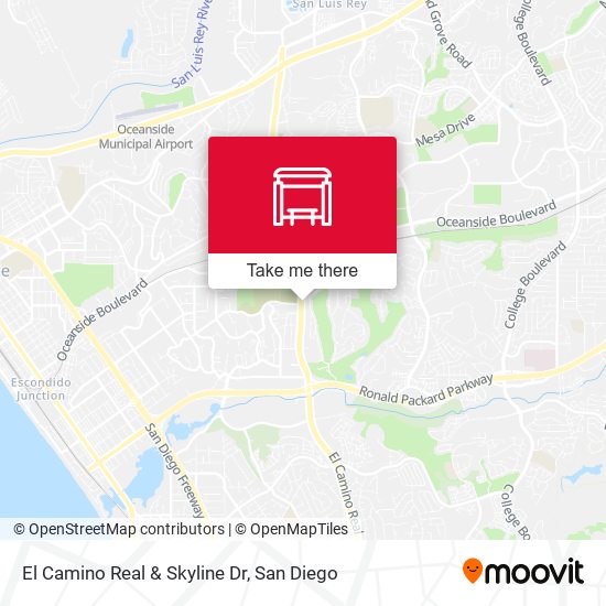 El Camino Real & Skyline Dr map