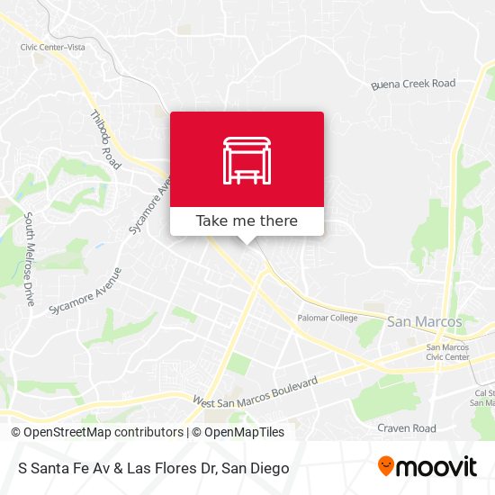 S Santa Fe Av & Las Flores Dr map