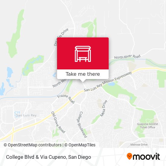 College Blvd & Via Cupeno map