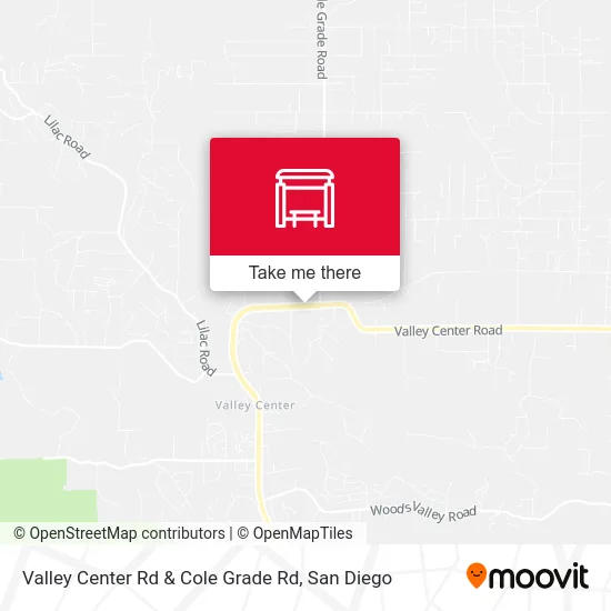 Valley Center Rd & Cole Grade Rd map