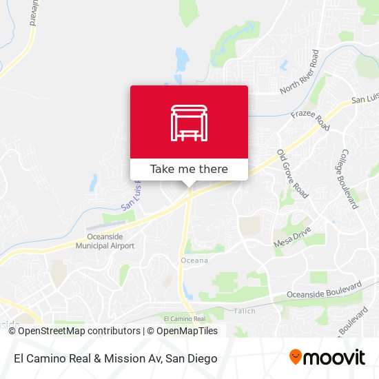 El Camino Real & Mission Av map
