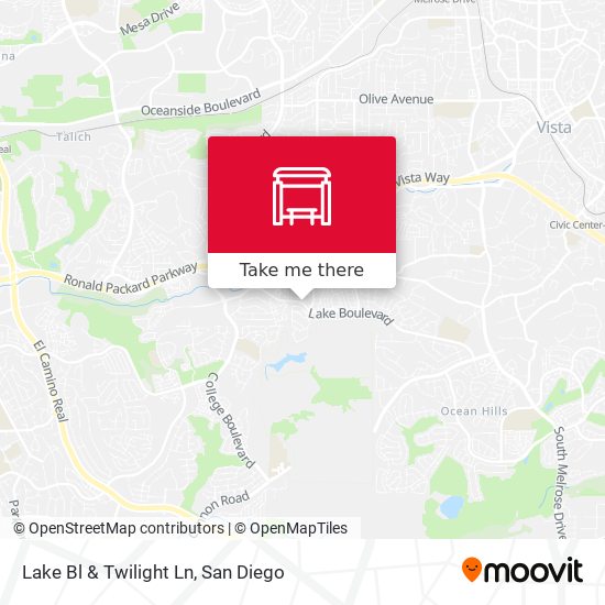 Lake Bl & Twilight Ln map