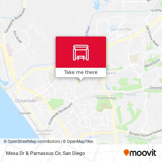 Mesa Dr & Parnassus Cir map
