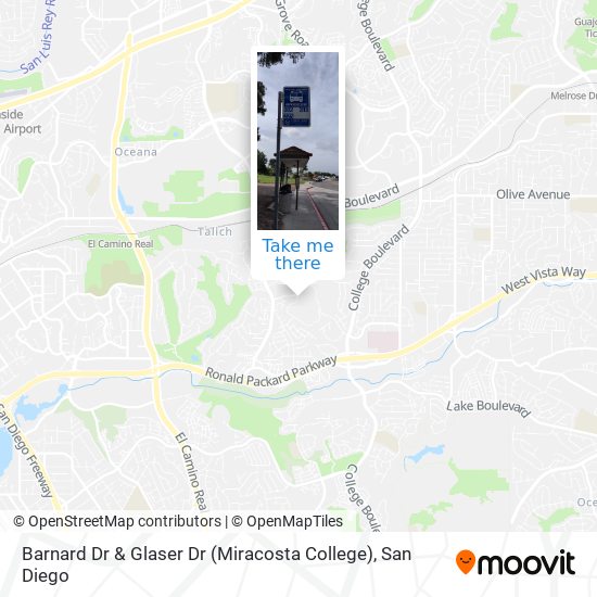 Barnard Dr & Glaser Dr (Miracosta College) map