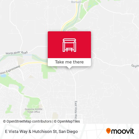 Mapa de E Vista Way & Hutchison St