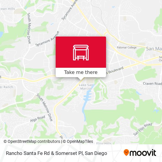 Rancho Santa Fe Rd & Somerset Pl map