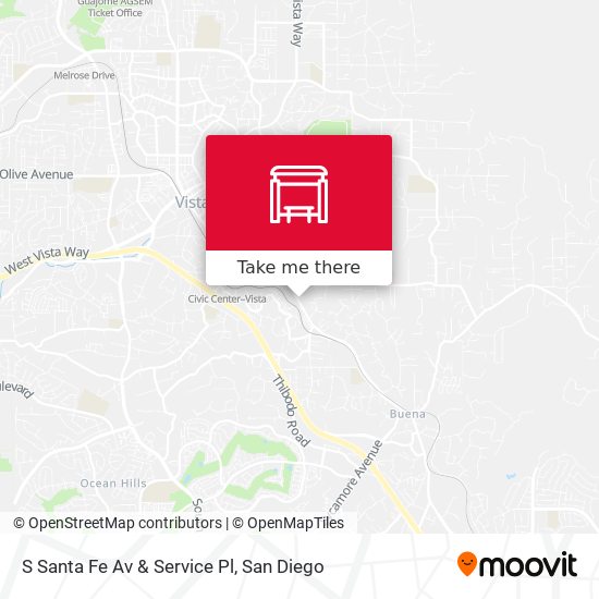S Santa Fe Av & Service Pl map