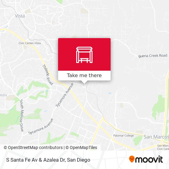 S Santa Fe Av & Azalea Dr map