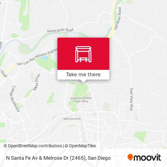 Mapa de N Santa Fe Av & Melrose Dr (2465)