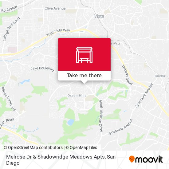 Mapa de Melrose Dr & Shadowridge Meadows Apts