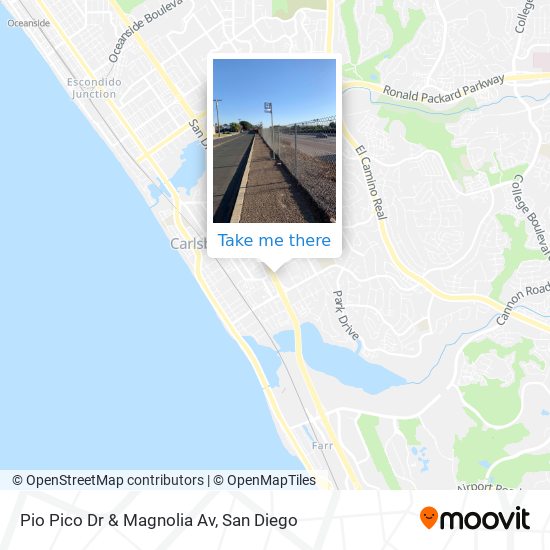 Pio Pico Dr & Magnolia Av map