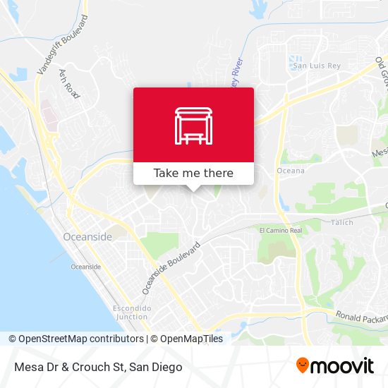 Mesa Dr & Crouch St map