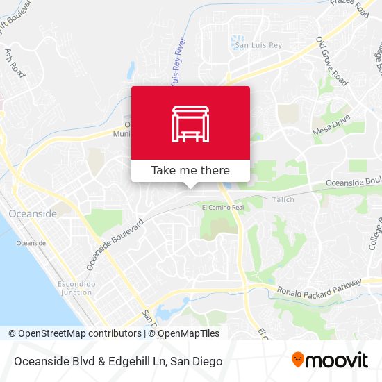 Mapa de Oceanside Blvd & Edgehill Ln