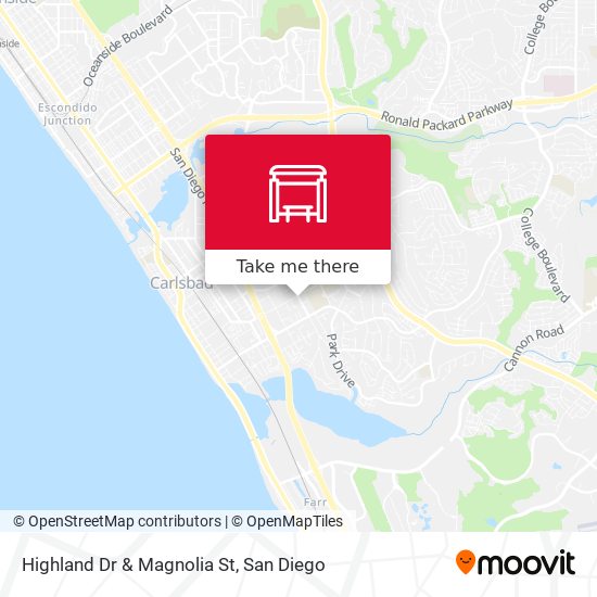 Highland Dr & Magnolia St map