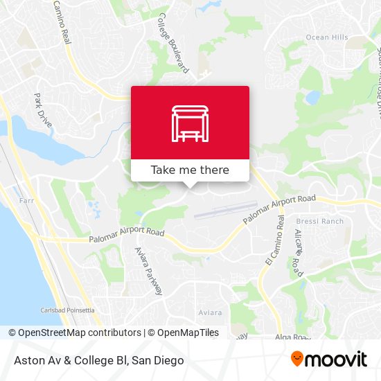 Aston Av & College Bl map