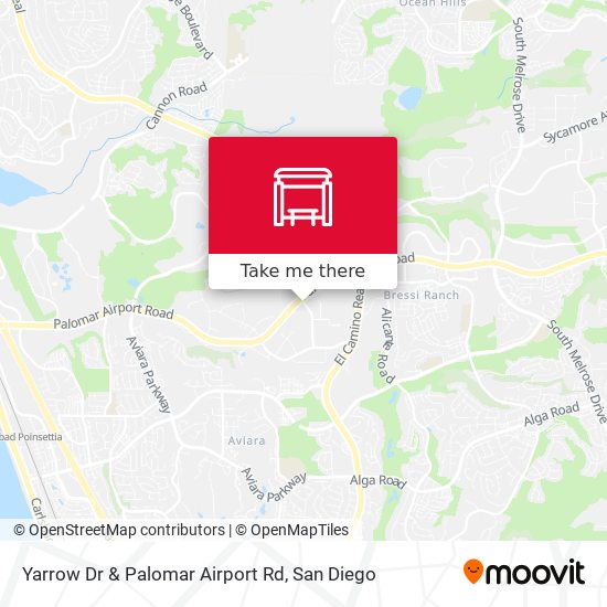 Yarrow Dr & Palomar Airport Rd map