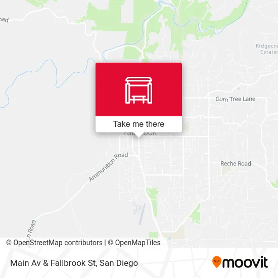 Main Av & Fallbrook St map