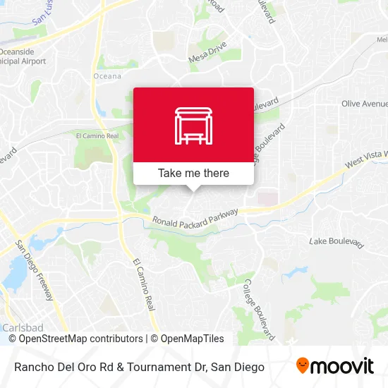 Rancho Del Oro Rd & Tournament Dr map