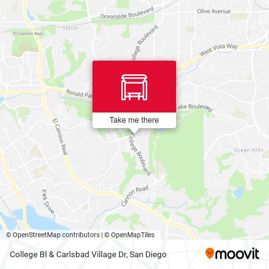 Mapa de College Bl & Carlsbad Village Dr
