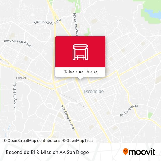 Mapa de Escondido Bl & Mission Av