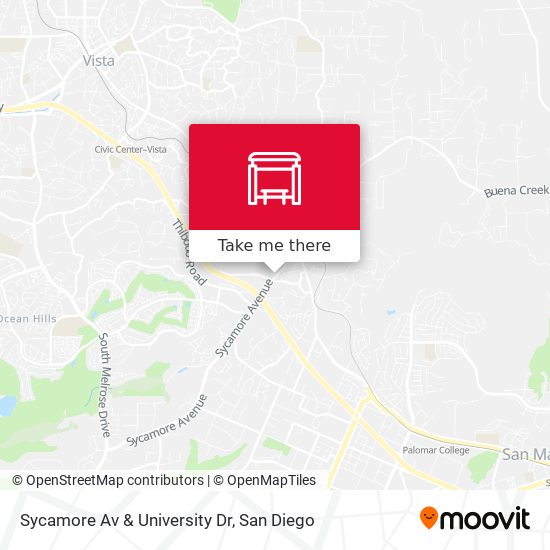 Sycamore Av & University Dr map