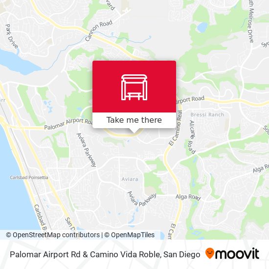 Palomar Airport Rd & Camino Vida Roble map