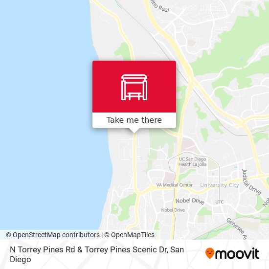 Mapa de N Torrey Pines Rd & Torrey Pines Scenic Dr