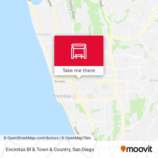 Encinitas Bl & Town & Country map