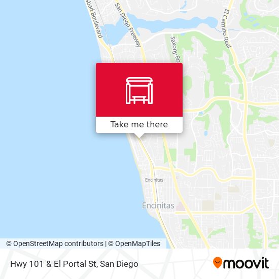 Hwy 101 & El Portal St map