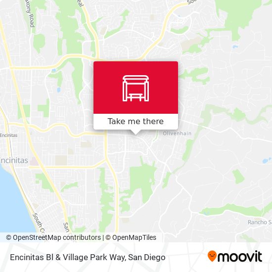 Encinitas Bl & Village Park Way map