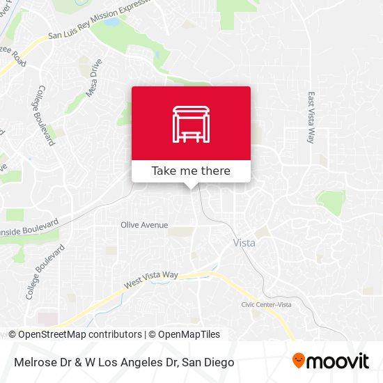 Melrose Dr & W Los Angeles Dr map