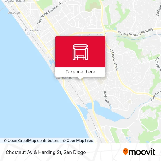 Chestnut Av & Harding St map