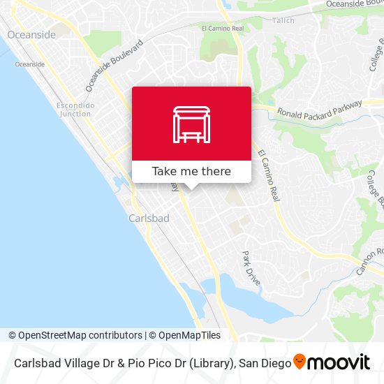 Carlsbad Village Dr & Pio Pico Dr (Library) map