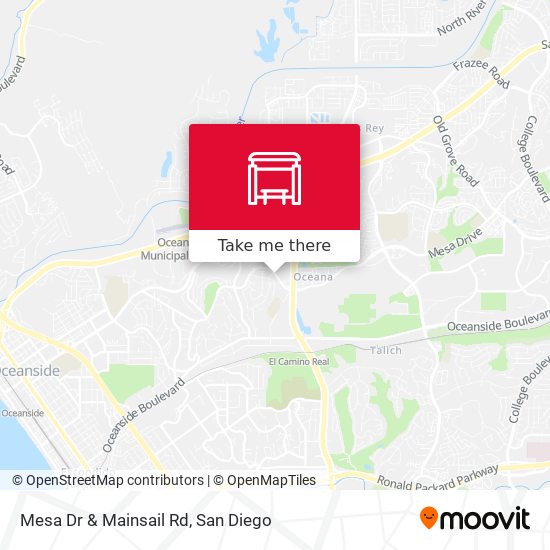 Mesa Dr & Mainsail Rd map