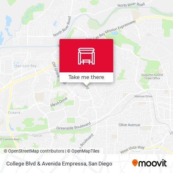 Mapa de College Blvd & Avenida Empressa