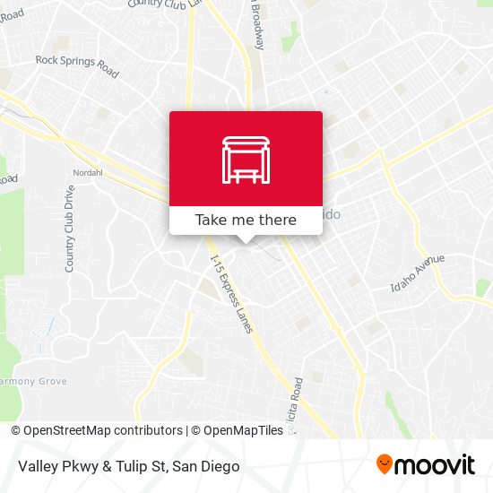 Valley Pkwy & Tulip St map