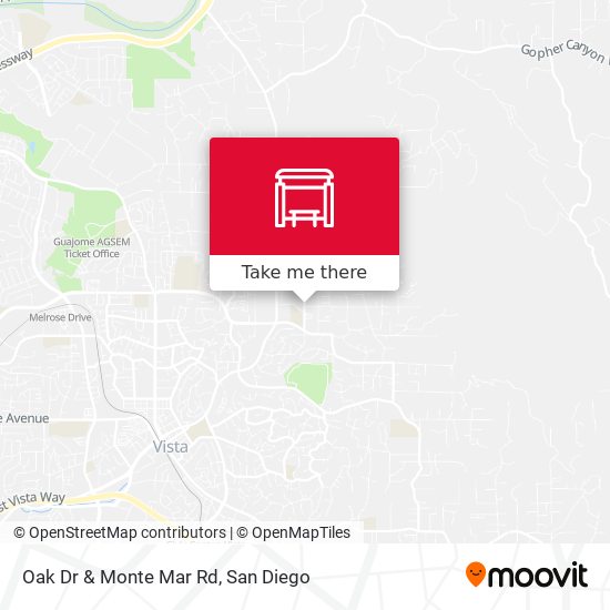 Oak Dr & Monte Mar Rd map