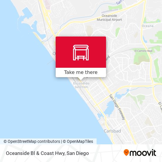 Oceanside Bl & Coast Hwy map