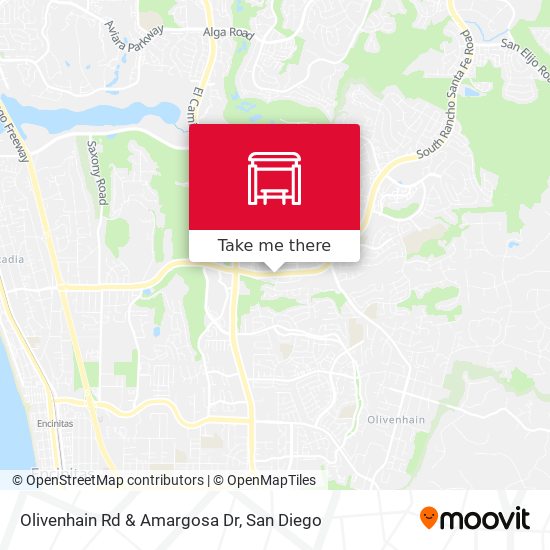 Olivenhain Rd & Amargosa Dr map