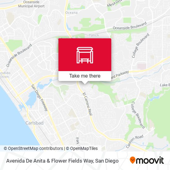 Avenida De Anita & Flower Fields Way map