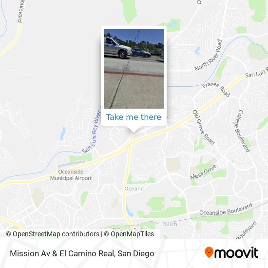 Mission Av & El Camino Real map