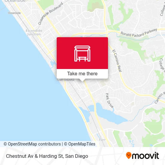 Chestnut Av & Harding St map