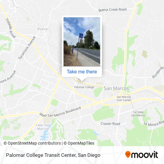Palomar College Transit Center map