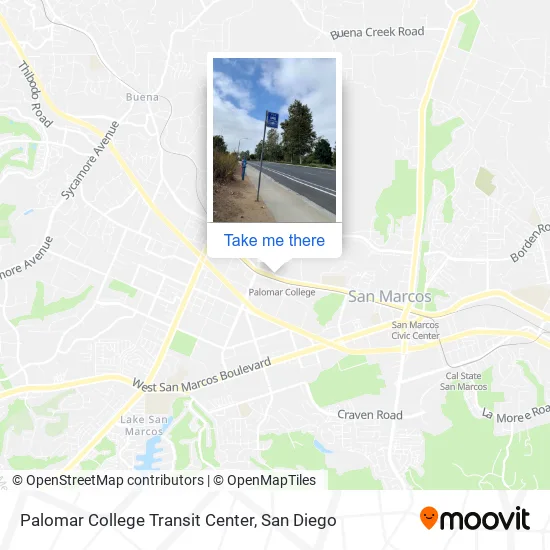 Mapa de Palomar College Transit Center